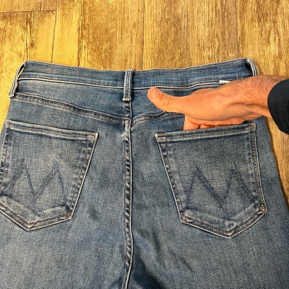 Mother The Tomcat Roller Fray A Groovy Kind Of Love Wash Jeans Size 29 Wide Leg - Picture 15 of 15